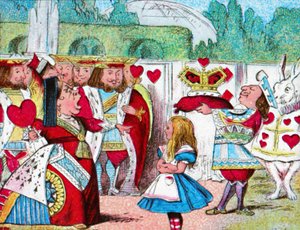 Kopf ab! Alice und ihre Rote Königin, ca. 1910 von John Tenniel
