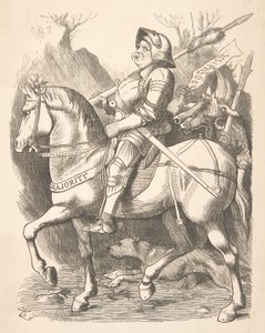 Der Ritter und sein Begleiter Punch, 5. März 1887, 1887 von John Tenniel