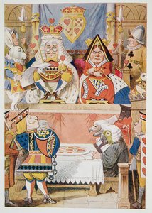 Der Prozess des Herzbuben, aus Alice im Wunderland und Durch den Spiegel und was Alice dort fand, von Lewis Carroll, veröffentlicht 1911