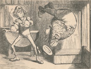 Der Jüngling und der Weise. Der Weise macht einen Purzelbaum, 1889 von John Tenniel
