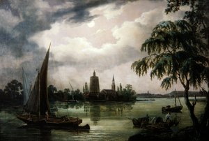 Mondscheinblick auf die Themse von Chelsea von John Thomas Serres
