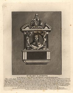 Grabfigur von Robert Scott, Offizier in den schwedischen und dänischen Diensten und militärischer Erfinder, gestorben 1631, St Mary Lambeth