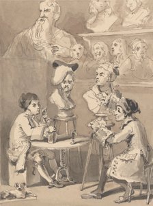 Hogarth sitzt Roubiliac für seine Büste
