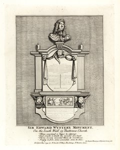 Denkmal von Sir Edward Wynter, gestorben 1685, an der Südwand der St. Mary