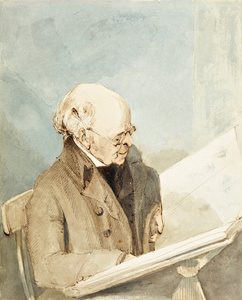 Mr. Taylor, Haymans Schüler, im Drucksaal des British Museum, ca. 1820 von John Thomas Smith