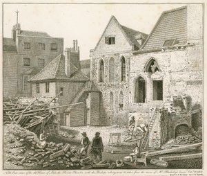 Nordostansichten des alten House of Lords und Prince