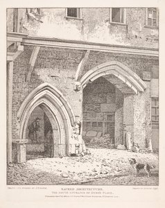Sakralarchitektur: der Südeingang von Dukes Place von John Thomas Smith
