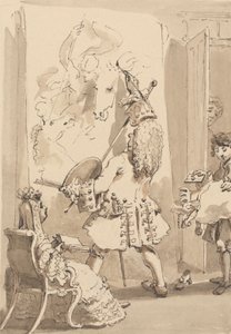Der Junge von Sir James Thornhill betritt das Malzimmer seines Meisters, um das Bündel und einen Brief in Anwesenheit von Lady Thornhill zu überbringen von John Thomas Smith