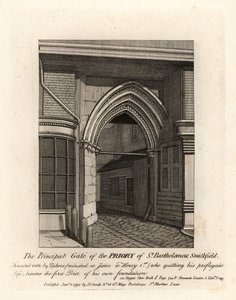 Das Haupttor des Priorats von St Bartholomew, Smithfield von John Thomas Smith