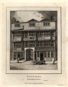Der Weiße Hirsch, Bishopsgate Street von John Thomas Smith