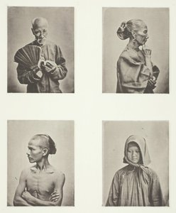 Vier Köpfe, Typen der Arbeiterklasse, ca. 1868