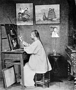 Lumqua, ein Künstler aus Hongkong, ca. 1870 von John Thomson