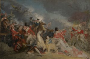 Der Tod von General Mercer in der Schlacht von Princeton, 3. Januar 1777 (unvollendete Version) von John Trumbull