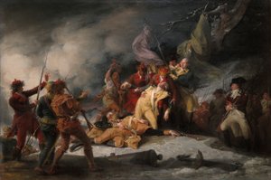 Der Tod von General Montgomery beim Angriff auf Quebec, 31. Dezember 1775 von John Trumbull