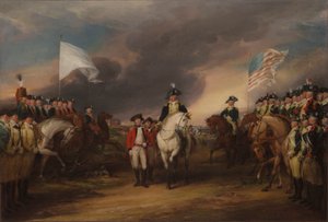 Die Kapitulation von Lord Cornwallis in Yorktown, 19. Oktober 1781