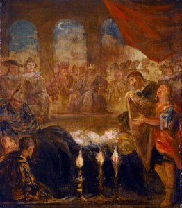 Don Quijote und die Jungfrau auf der Bahre von John Vanderbank