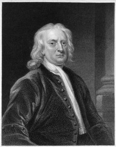 Porträt von Sir Isaac Newton, graviert von Edward Scriven von John Vanderbank