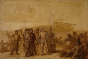 Die Landung von Kolumbus, ca. 1840 von John Vanderlyn