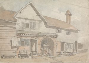 Bauernhaus mit einem Brunnen von John Varley