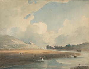 Harlech Castle und Twgwyn Fähre von John Varley