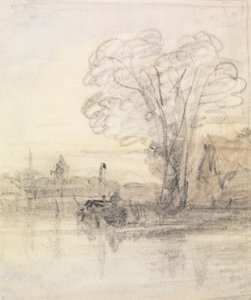 Bäume über einem Fluss von John Varley
