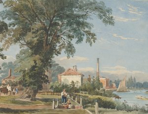Auf der Themse bei Hammersmith, ca. 1836 von John Varley I