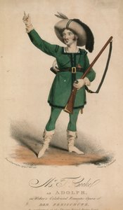 Mr T Cooke als Adolph in Webers berühmter romantischer Oper Der Freischütz im Theatre Royal Drury Lane