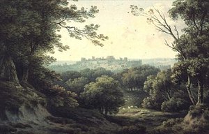 Eine entfernte Ansicht von Windsor Castle von John Warwick Smith