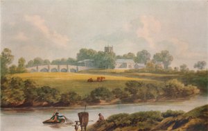 Bangor Is-y-Coed, Denbighshire, um 1795 von John Warwick Smith
