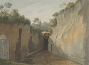Eingang zur Grotte von Posillipo, Neapel, 1778-79 von John Warwick Smith
