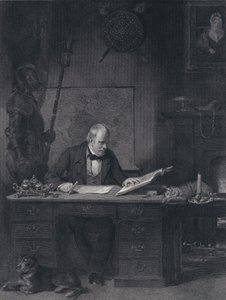 Sir Walter Scott in seinem Arbeitszimmer (Gravur) von John Watson Gordon