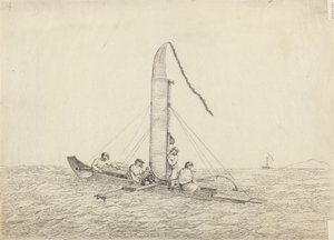 Ein Segelkanu von Otaheite