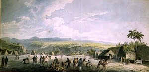 Ein Binnenblick in Atooi von John Webber