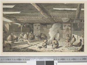 F.24 Das Innere eines Hauses in Nootka Sound, ca. 1773-84 von John Webber