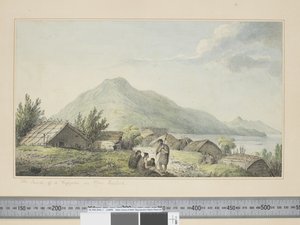 F.2 Das Innere eines Hippah in Neuseeland, ca. 1773-84 von John Webber