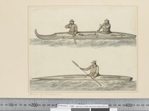 Kanus von Oonalashka im Prince William Sound von John Webber