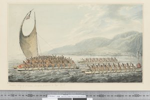 Tereoboo, König von Owyhee, bringt Geschenke zu Kapitän Cook von John Webber