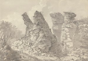 Hob Thursts Häuser, Monsoldale, Derbyshire von John Webber