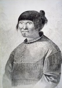 Porträt eines tätowierten Eingeborenen von der Insel Unalaska von John Webber