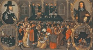 Eine Augenzeugen-Darstellung der Hinrichtung von König Karl I. im Jahr 1649 von John Weesop
