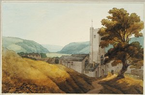 Vom Kirchhof in Dulverton, Somerset, 1800 von John White Abbott