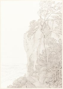 Steile Klippen über einer Küstenstraße von John White Abbott