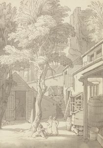 Der Innenhof von Mr. Banks Haus, Northernhay, Exeter von John White Abbott