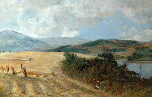 Erntezeit am Conway River, ca. 1890 von John William Buxton Knight