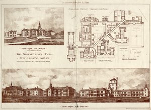 Die Irrenanstalt von Newcastle upon Tyne, Coxlodge, um 1829