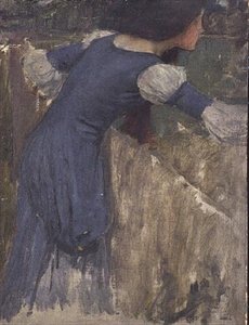 Eine Studie für den Blumenpflücker von John William Waterhouse