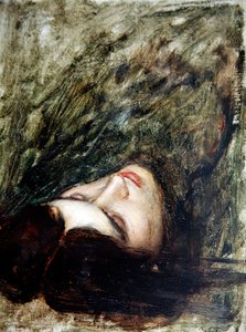 Kopf des Orpheus - eine Skizze, ca. 1899-1900 von John William Waterhouse