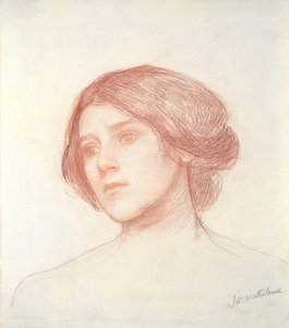 Kopf eines Mädchens von John William Waterhouse