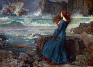 Miranda - Der Sturm (Shakespeare) von John William Waterhouse