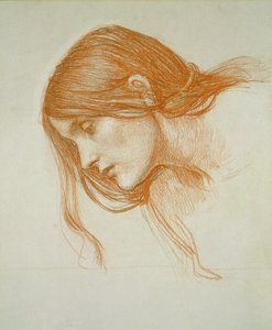 Studie eines Mädchenkopfes von John William Waterhouse